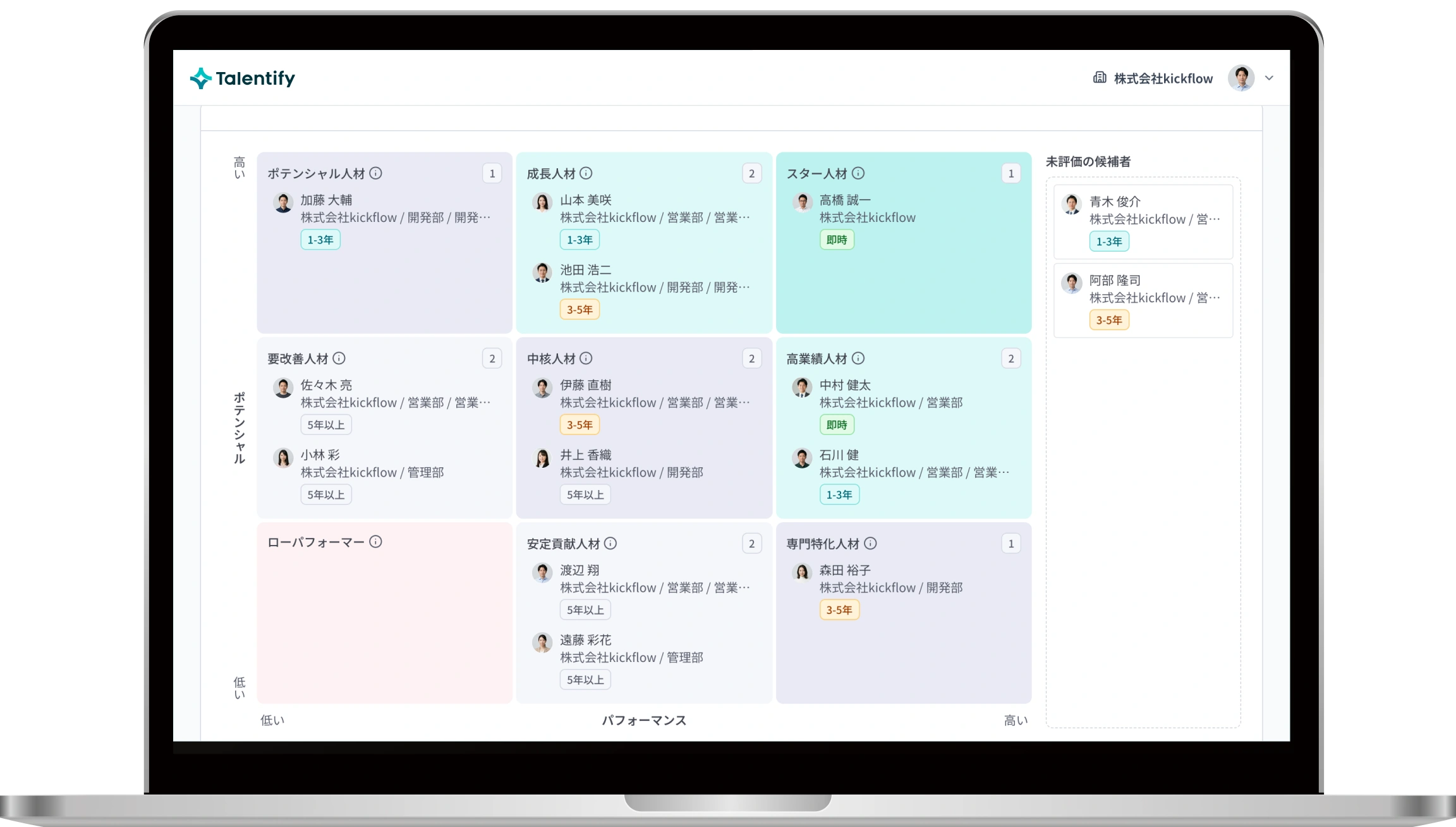 後継者育成画面イメージ